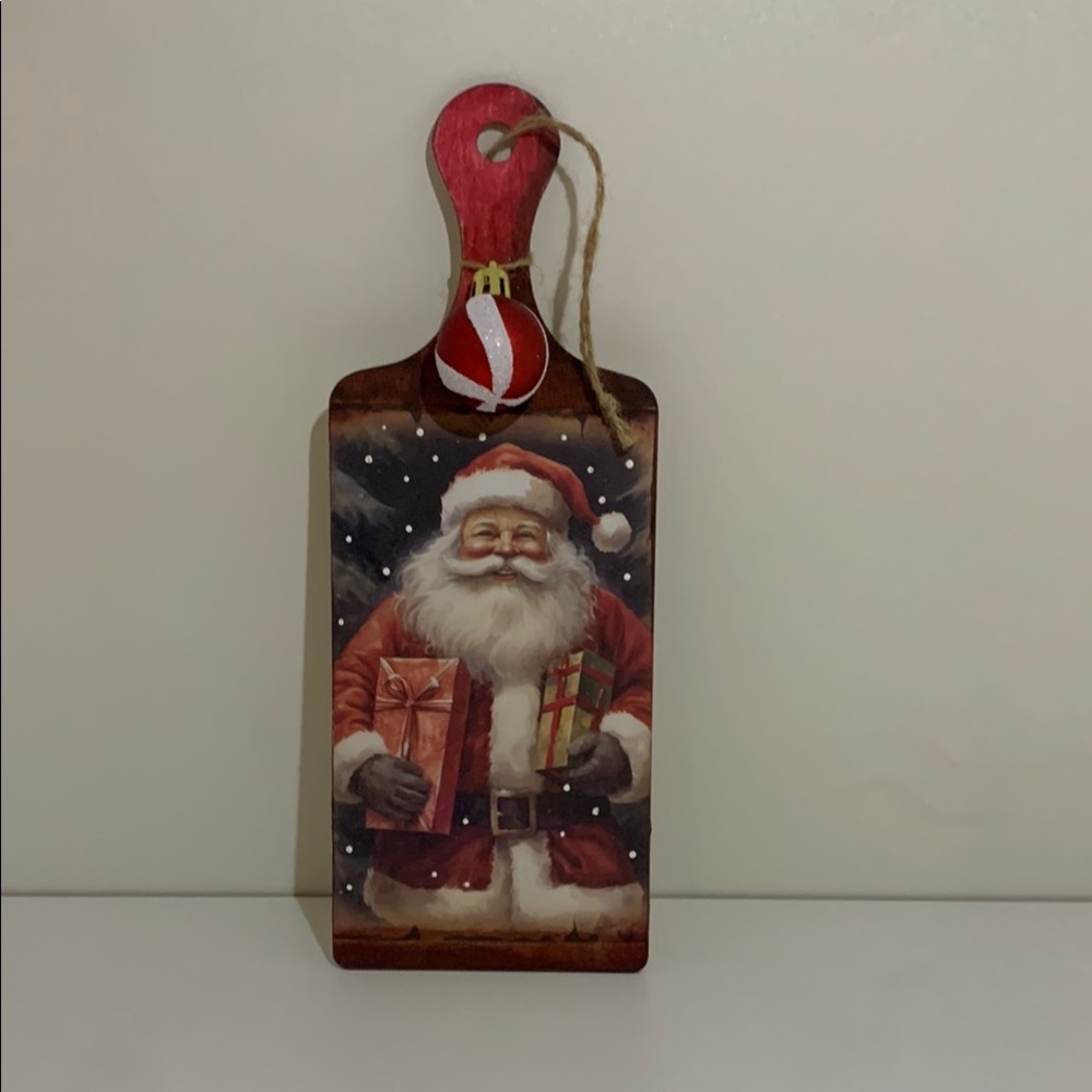 Red and White Santa Holiday Decor Ornament